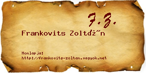 Frankovits Zoltán névjegykártya