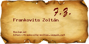 Frankovits Zoltán névjegykártya