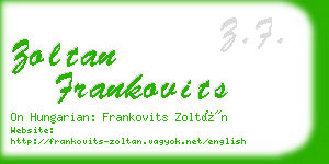 zoltan frankovits business card